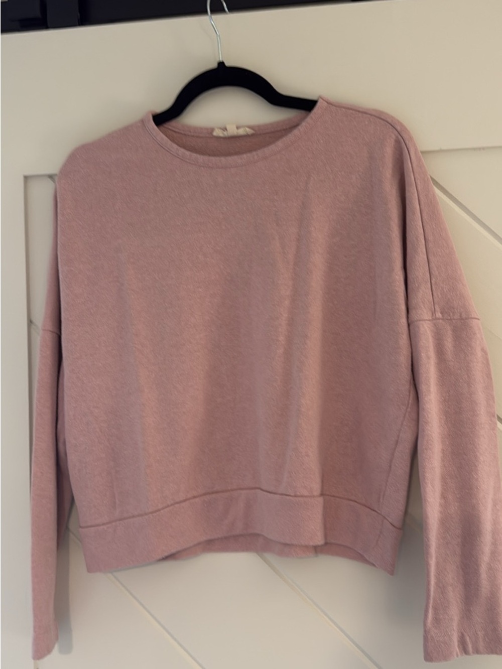 Madewell Relaxed Crewneck Sweater in Light Mauve